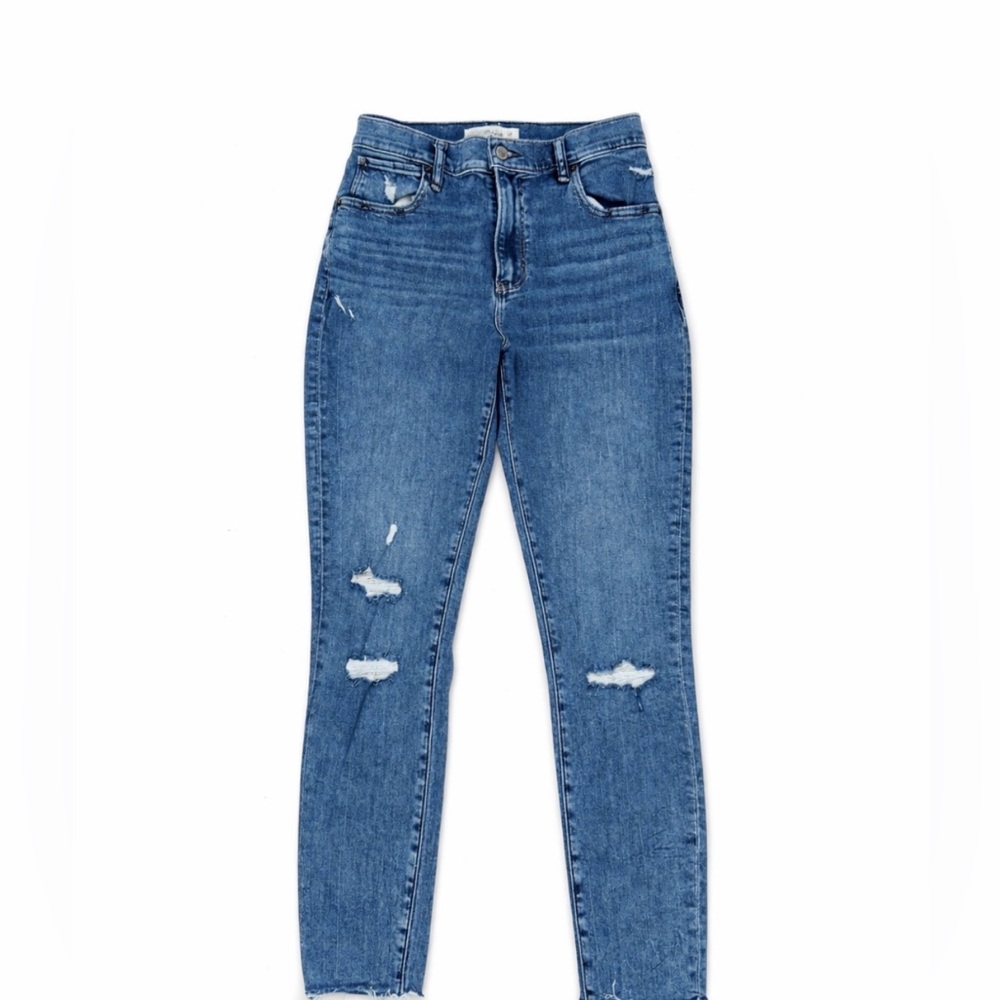 Abercrombie & Fitch Distressed Blue Skinny Jeans